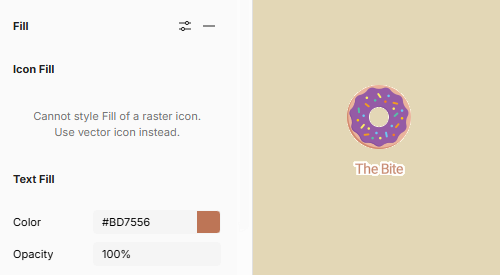 Raster icon in a map