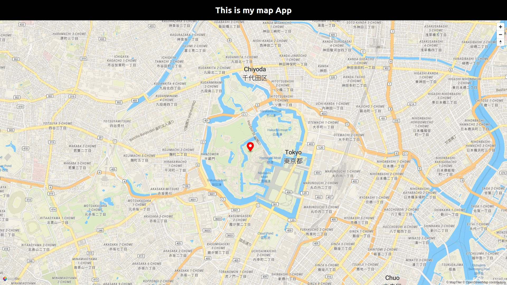 Display MapLibre GL JS map using React JS